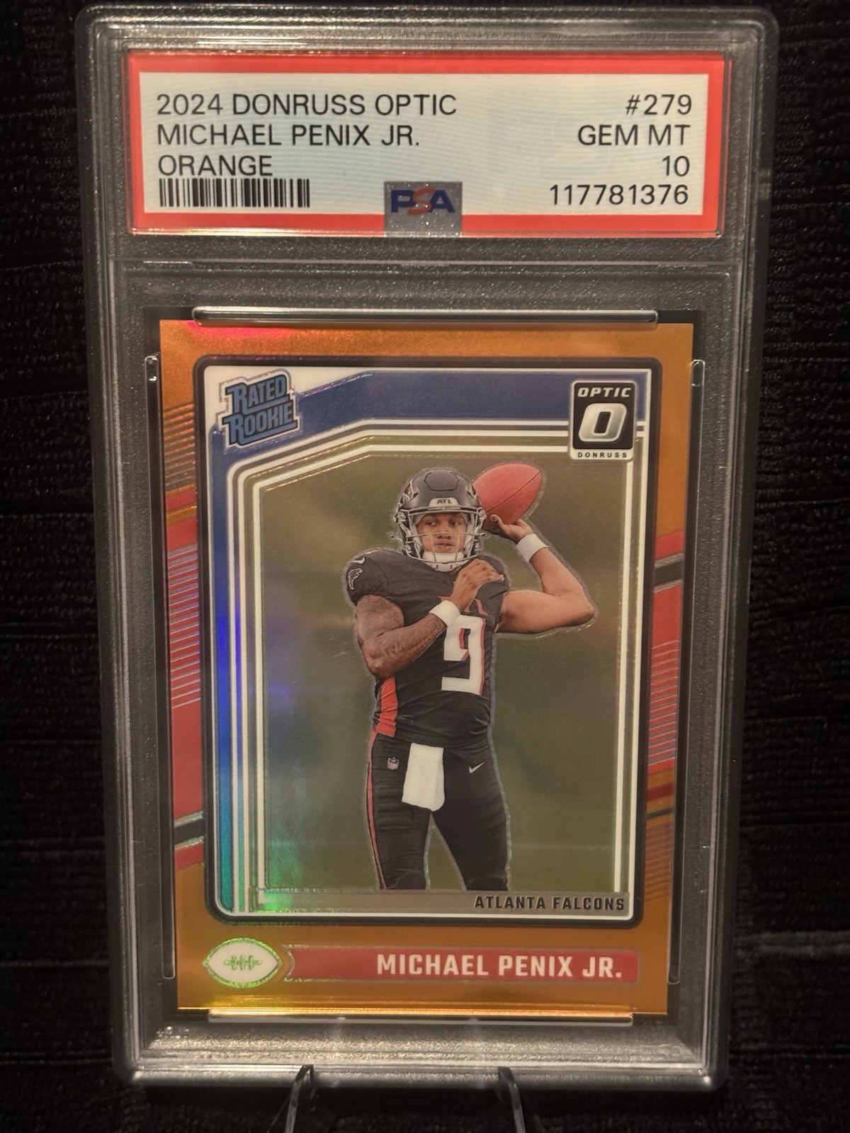 2024 Donruss Optic Michael Penix Jr. Orange #279 Rookie RC PSA 10 GEM MT * #/249