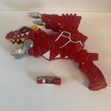 POWER RANGERS Dino Charge Red T-Rex Super Morpher Gun Blaster + No1 Dino Charger