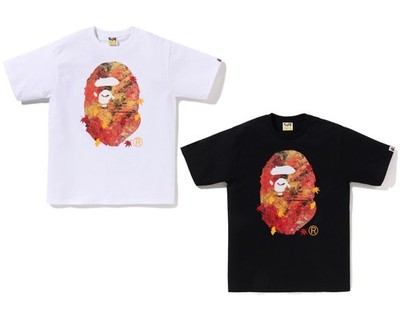 A BATHING APE Men's JAPAN AUTUMN PHOTO APE HEAD TEE 1L72110048 b