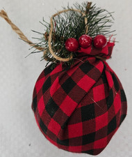Festive Plaid Christmas Tree Ornament Christmas Decor/ Christmas Ornament