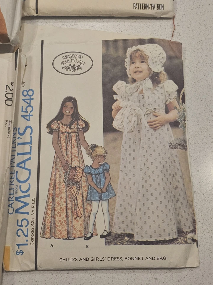 ✨VINTAGE✨ (Lote de 5) Patrones de costura para niñas/mujeres McCalls Simplicity Butterick Foto 2 de 4