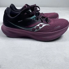 Saucony Ride 16 Running Shoes Womens Size 9 Purple Black PWRRUN Road Athletic