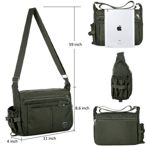 Men's Messenger Bag Travel Waterproof Crossbody Sling Shoulder Bags - Picture 3 of 10