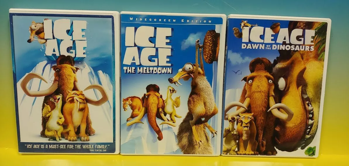 Disney 3 Working DVD Kids Lot Ice Age 1 2 3 Trilogy Dawn of Dinosaurs  Meltdown | eBay