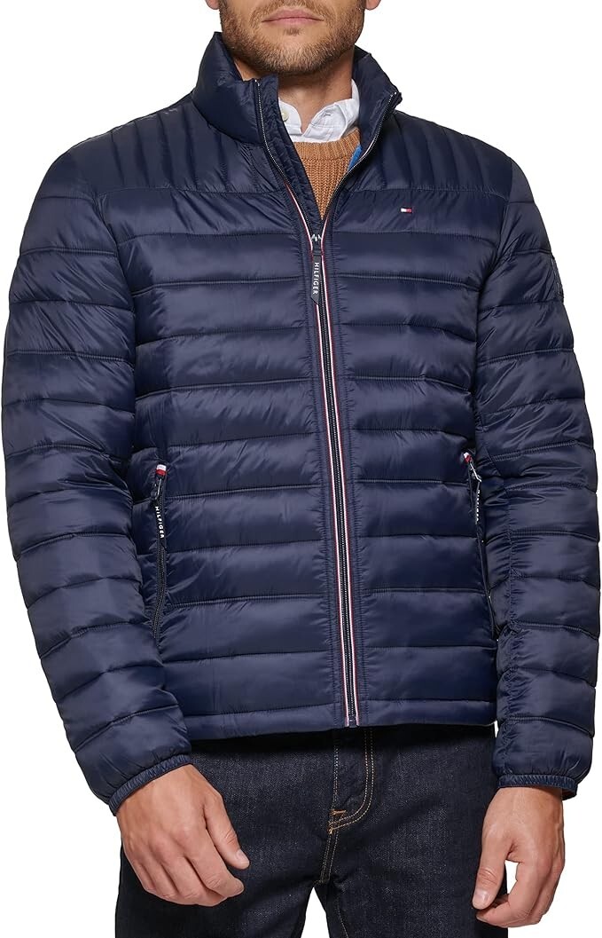 Tommy Hilfiger Mens Ultra Loft Lightweight Packable Puffer Jacket in XS US