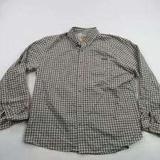 Eddie Bauer Shirt Mens XL Long Sleeve Button Up Plaid Pocket Casual