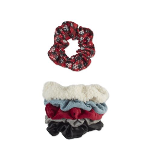 Scunci Classic Holiday Hair Scrunchie Gift Pack, Assorted Colors, 6-Count - Picture 2 of 2