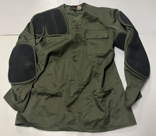 Vintage 60s 10x Sport Clothing Green Padded Shooting Jacket Native Patch Sz M/L - Afbeelding 1 van 7