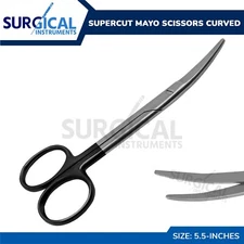 SuperCut Scissors Mayo  Surgical Instruments Curved 5.5" Stainless German Grade