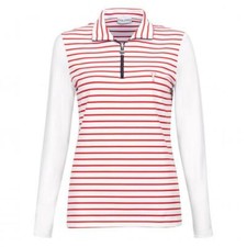 NWT Golfino Ladies MICHELA 1/4 zip LS TROYER 4339022 368 Red Sz 2 4 6 8 10 12