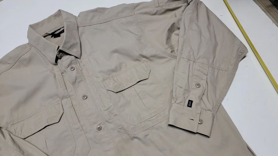 5.11 Tactical Series XL Long Sleeve Shacket Jacket Shirt Mesh Lined Vented Back - Image 4 of 4