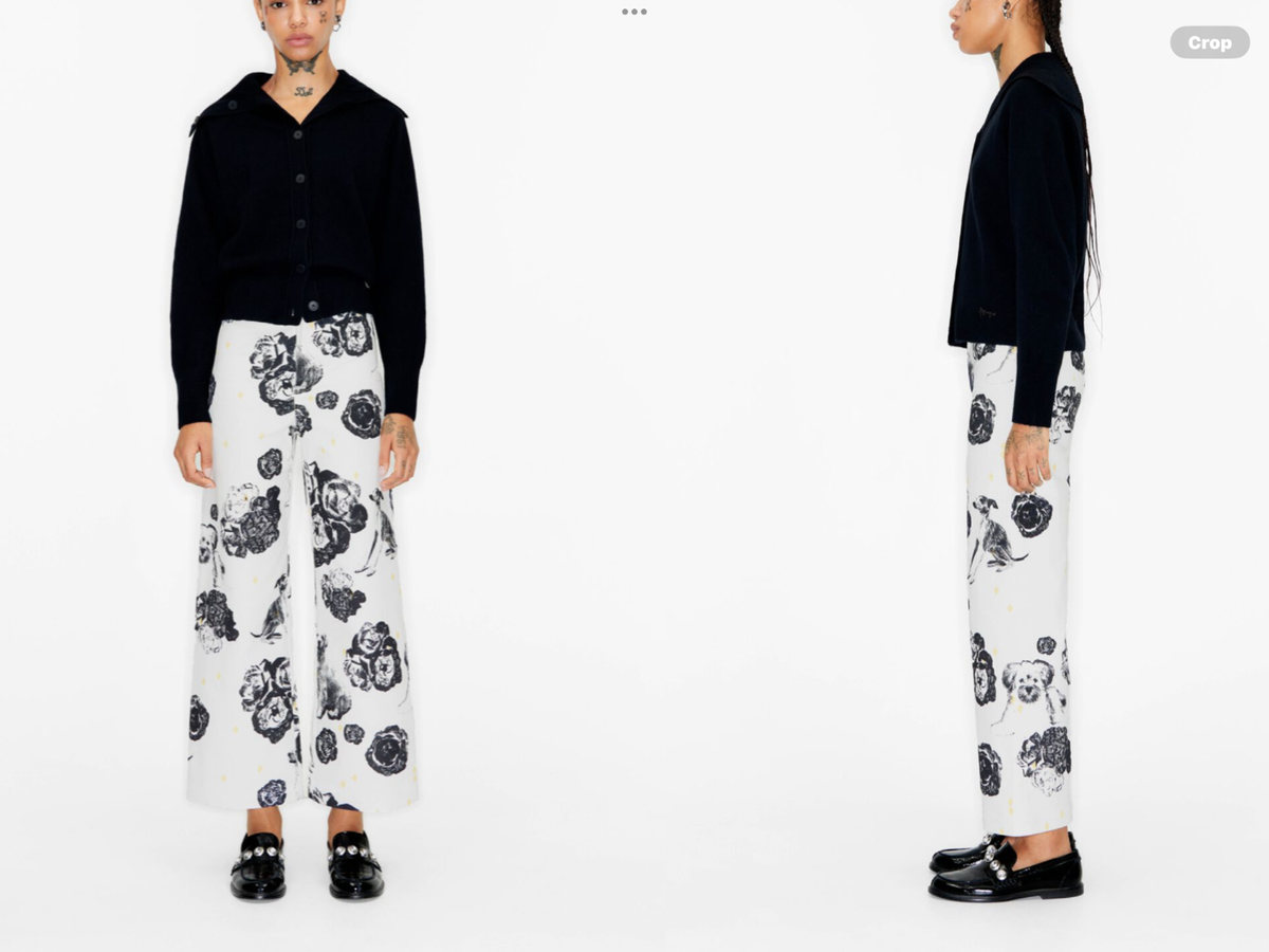 Bimba y Lola Dog Copy Star Print Flared orig$215