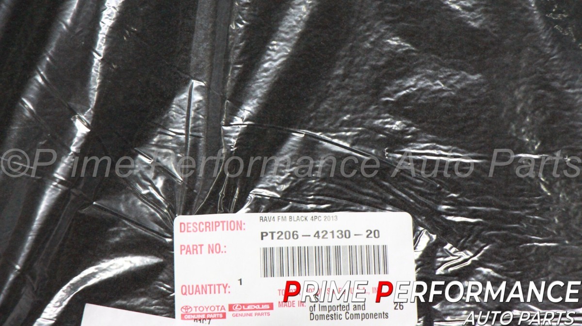 Toyota RAV4 2013-2018 Black Carpet Floor Mat Set Genuine PT206