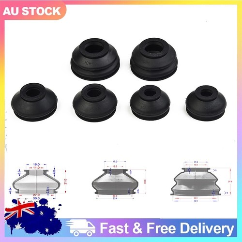 6X Universal Rubber Tie Rod End Ball Joint Dust Boots Dust Cover Boot