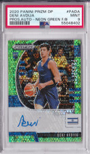 2020-21 Panini Prizm Draft Fast Break DENI AVDIJA Neon Green AUTO RC 4/5 PSA 9