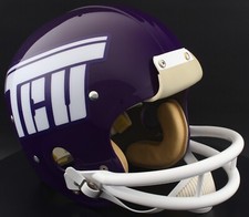 TEXAS CHRISTIAN TCU HORNED FROGS 1981 Riddell TK style VINTAGE Football Helmet