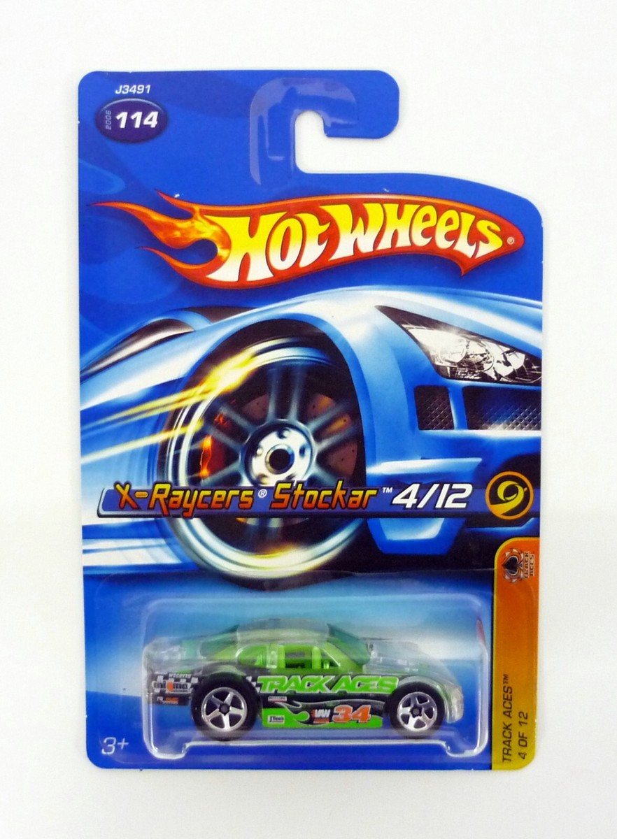 ホットウィール STOCKCAR Hot Wheels X-Raycers Stockar #114 Track Aces 4 of 12 Green Die