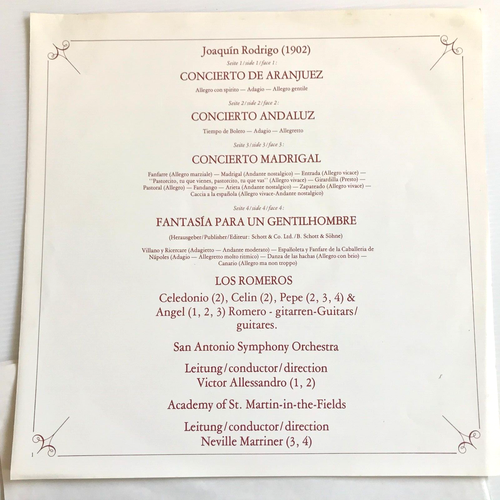 Rodrigo - Concierto De Aranjuez & Andaluz - Los Romeros 2LP Philips Box Set NM - Picture 11 of 12