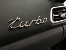 1 X 3d Turbo Chrome Metal Dashboard Emblem Logo Badge Sticker