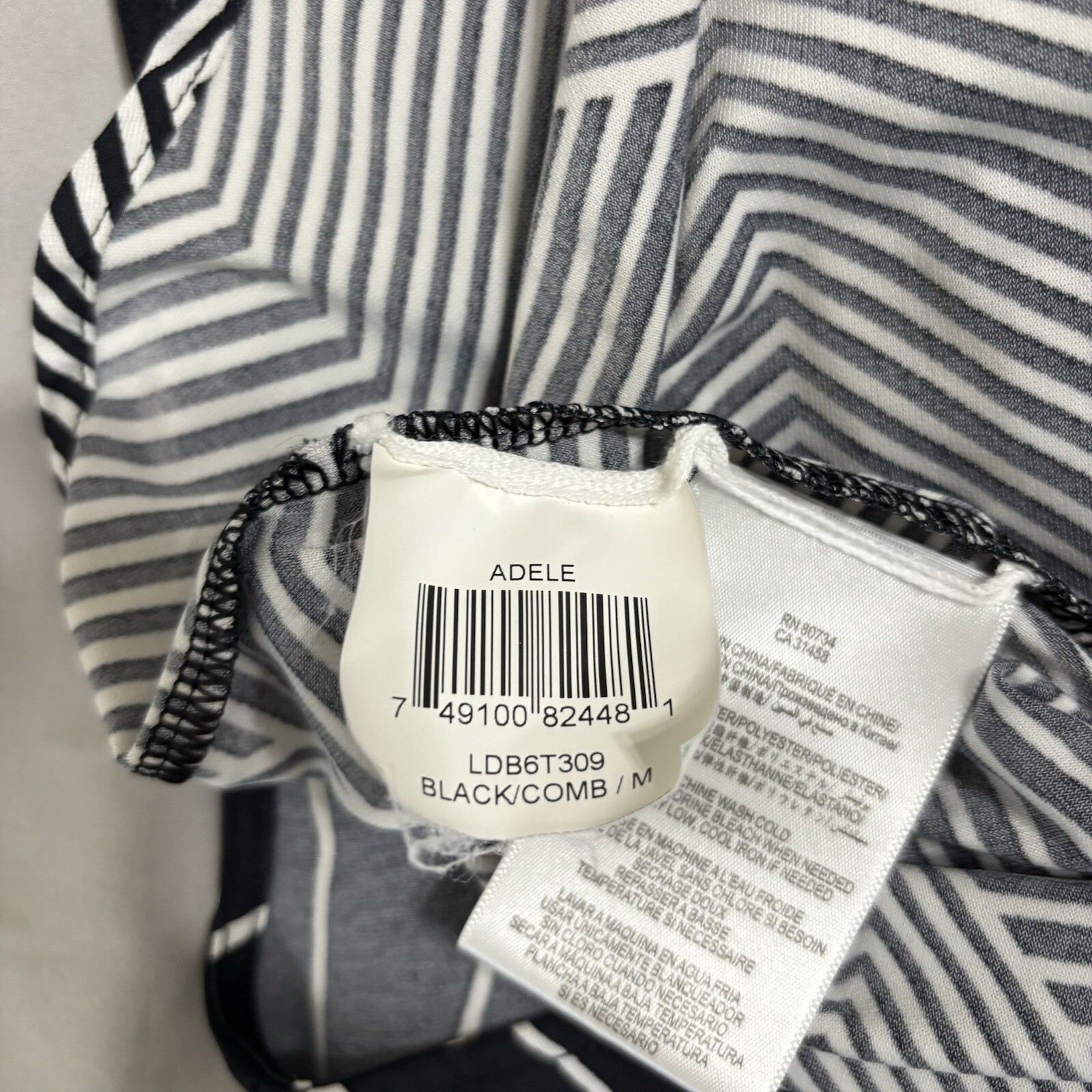 BCBG MAXAZRIA “Adele” Black & White Geometric 3/4… - image 14