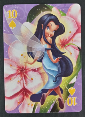 2008 Disney Fairies Tinker Bell Playing Card Silvermist 10 Spades