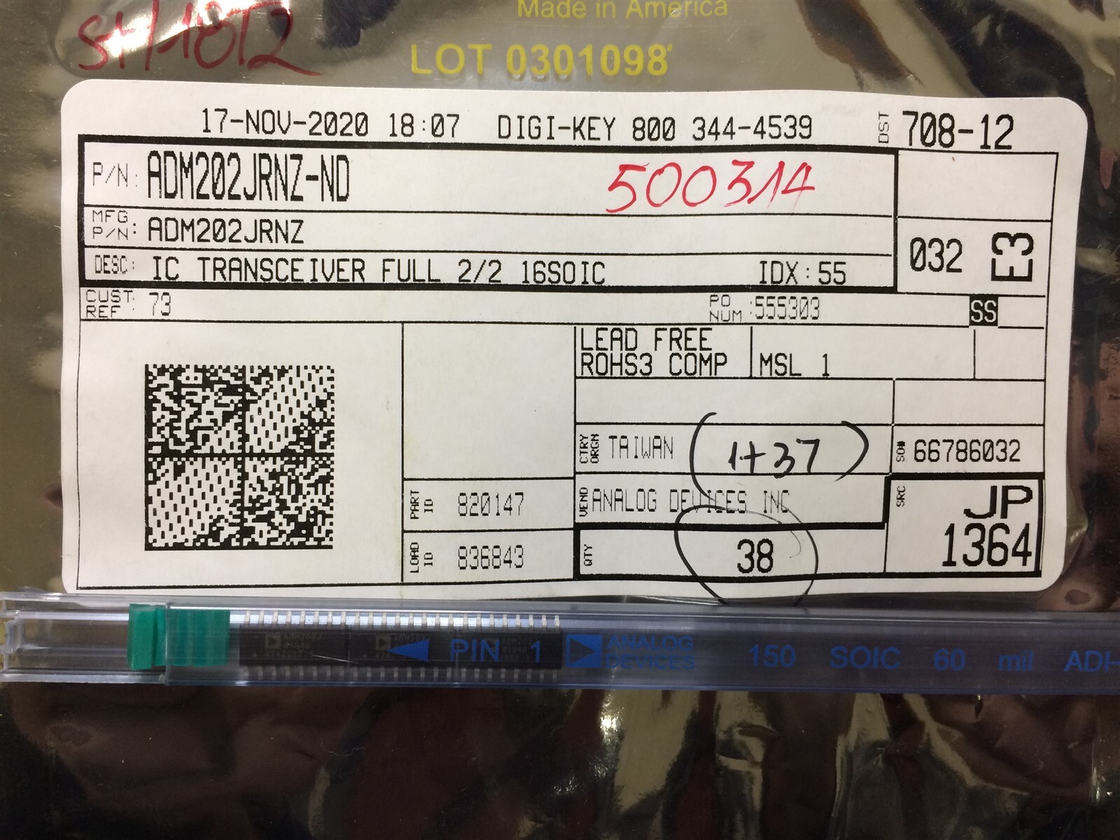 ADM202JRNZ AD ADM202JRN IC TRANSCEIVER FULL 2/2 16SOIC ROHS 3 PIECES | eBay