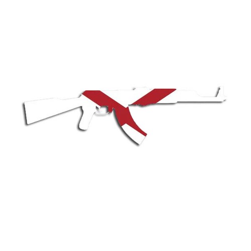 Adesivo decalcomania a forma di stato Alabama AK-47 - Foto 1 di 3