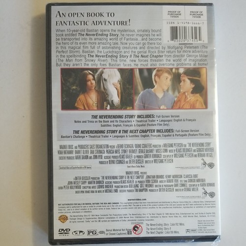 Family Double Feature The Neverending Story & The Neverending Story 2 VERY GOOD - Picture 4 of 11
