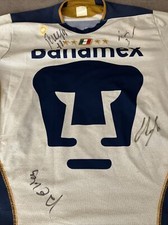 Authentic Lotto Vintage Soccer Jersey Pumas UNAM Apertura 2004 Players Signed