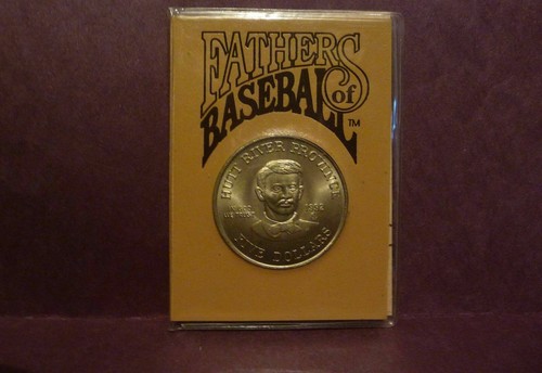 1992 Albert Spalding Fathers Of Baseball $5 Coin Minted At New Queensland - Picture 4 of 5