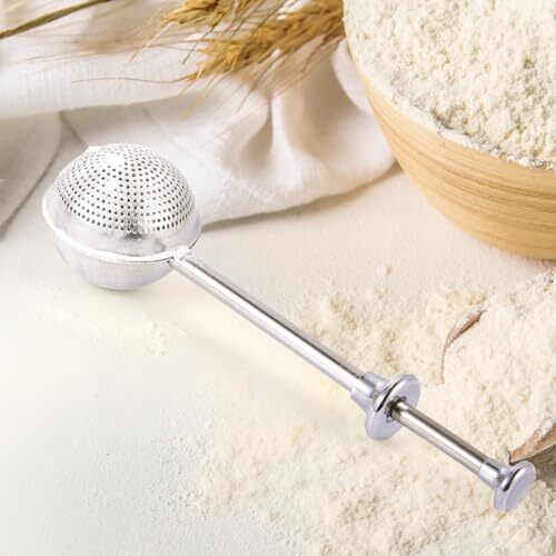 Flour Sifter Stainless Steel Flour Sifter for Baking One Handed Operation Bak... - Picture 5 of 6