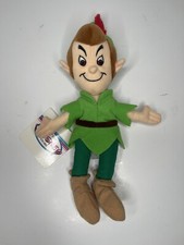 Peter Pan Beanie Plush Toy The Disney Store Mini Bean Bag 8"