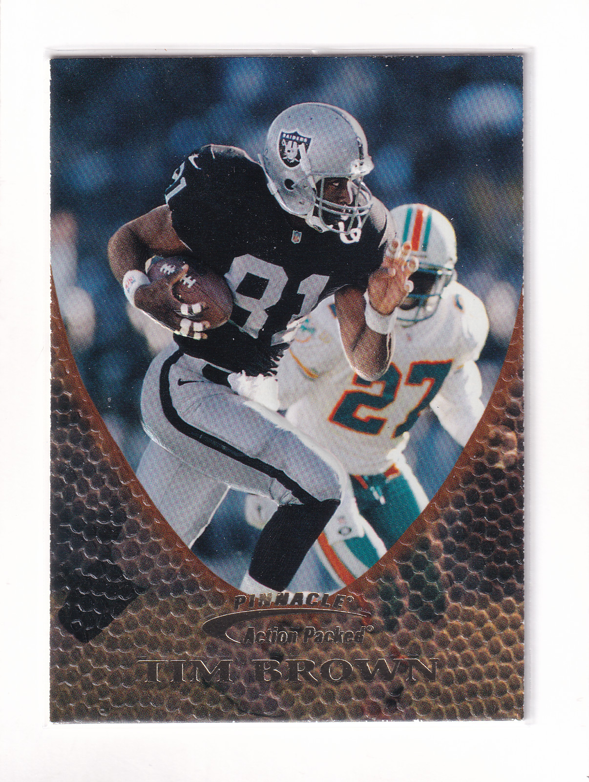 1997 Pinnacle Action Packed Tim Brown #80 Raiders