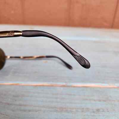 Vintage Olympics Logo Aviator Sunglasses Gold Toned Brown  display picture 3