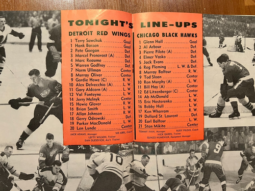 1960 Detroit Red Wings v Chicago Blackhawks program - Picture 2 of 2
