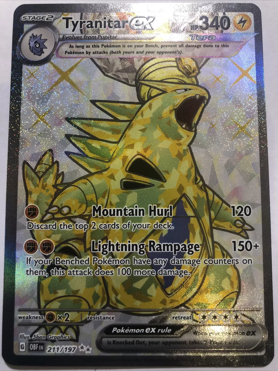 Carta Pokémon - Tyranitar ex 211/197 - Obsidiana em Chamas - Copag Escala  Miniaturas by Mão na Roda 4x4