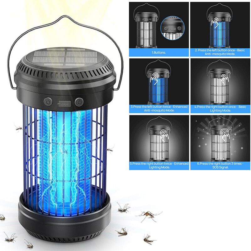 Electric Fly Bug Insect Mosquito Zapper Killer LED Light Trap Pest Control Lamp