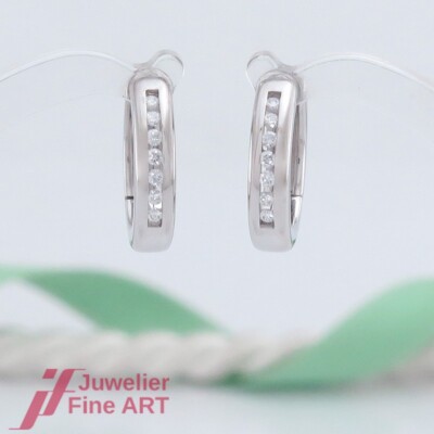 CHRIST Ohrringe/Brillant-Creolen-14 Brillanten 0,28ct