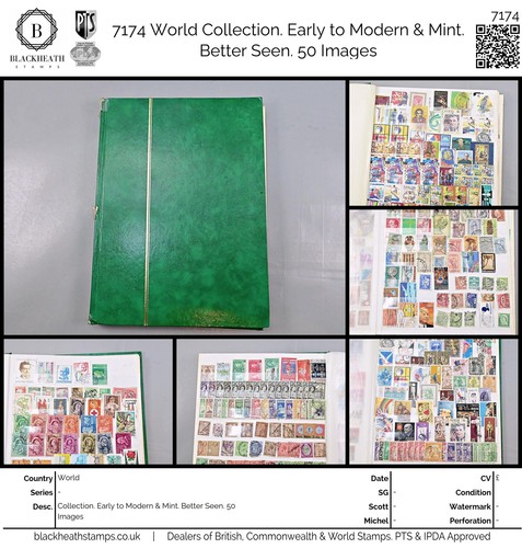 7174 World Collection. Early to Modern & Mint. Better Seen. 50 Images