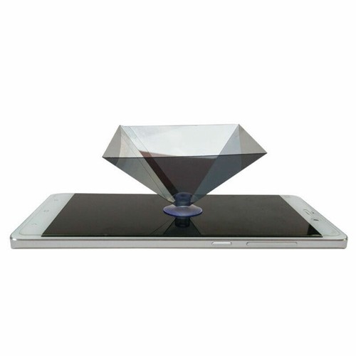 Magical Mini Pyramid Display Hologram 3D Projector Stand Suction Video Hot~ U4F1 - Zdjęcie 4 z 8