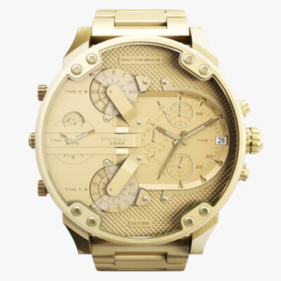 NEW AUTHENTIC DIESEL DZ7399 MR DADDY 2.0 ALL GOLD CHRONOGRAPH
