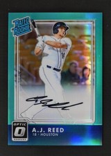 2016 Donruss Optic #RR-AJ A.J. Reed /125 Auto Teal Prizm Houston Astros