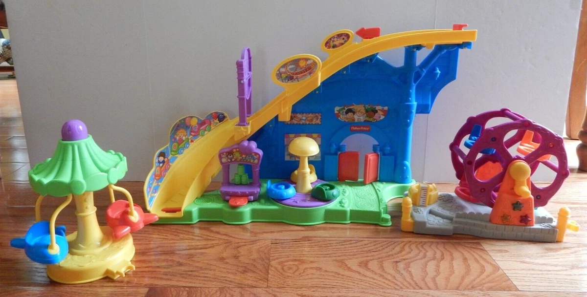 Fisher Price Little People Roller Coaster Amusement Park Carnival Lot