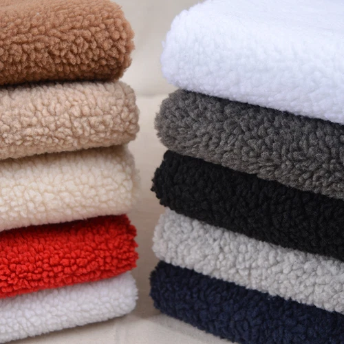 Thicken Sherpa Fleece Faux Lambwool Fabric Berber Fur Lining Sewing Crafts Cloth - Picture 4 of 20