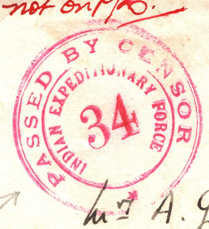 EGIPTO PRIMERA GUERRA MUNDIAL Raro *BIKANER CAMEL CORPS* Cubierta Militar INDIA CENSOR 1915 Adén A4G51 Foto 4 de 4