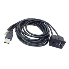 3.5mm USB Port Auto Dashboard Mount Extension Cable