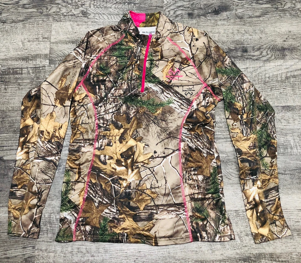Realtree Camo Pullover Half Zip Sweatshirt Men’s Camouflage Sz L (42-44) A6 - Image 3 of 4