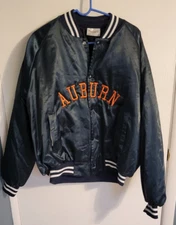 Vintage Auburn Tigers Men's Navy Blue Nylon Puffy Jacket XL Auburn Sportswear