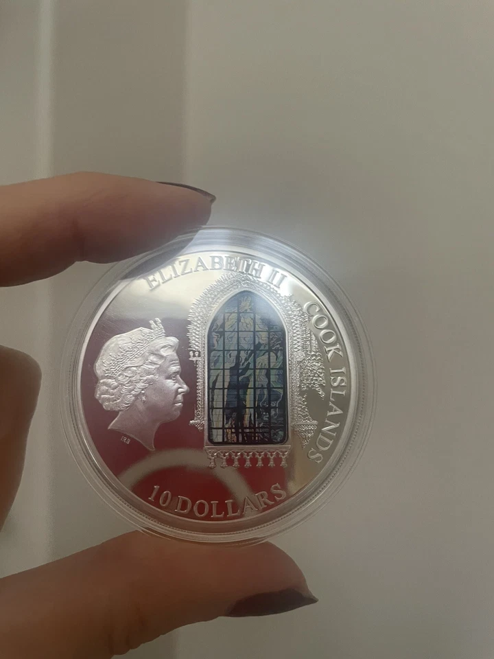 Cook 2012 $10 Ventanas del Cielo - Iglesia de San Francisco Cracovia ¡Moneda de plata de 50 g! Foto 2 de 4