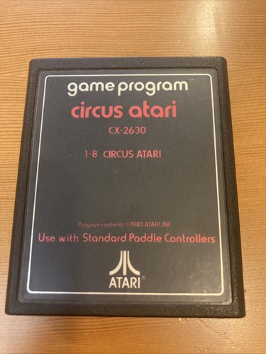Circus Atari (Atari 2600, 1980) - GAME CARTRIDGE ONLY -